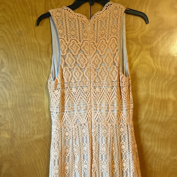Anthropologie KOROVILAS Calantha Laced In Maxi Dress In Light Peach. Size S - Picture 12 of 16